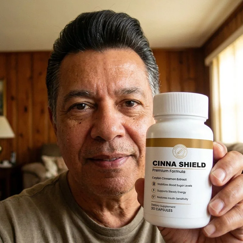 Cinna Shield customer holding their bottle